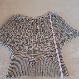 SILVER/ grey knit top M/L